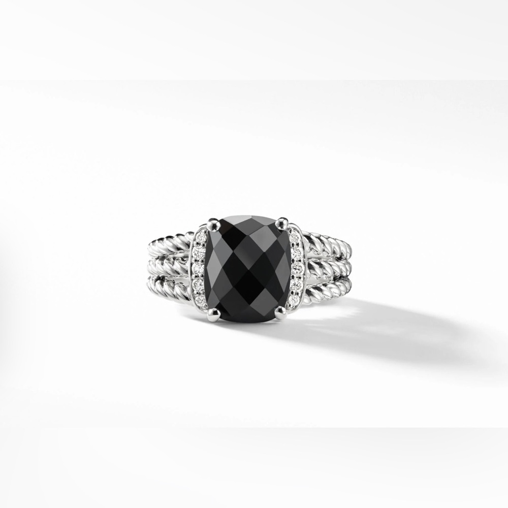 David Yurman Black Onyx Petite Wheaton Ring